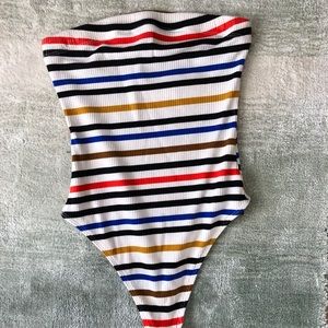Urban outfitters striped bodysuit
